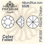 PREMIUM Round Chaton (PM1000) SS25 - Color With Foiling