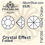 PREMIUM Round Chaton (PM1000) SS25 - Crystal Effect With Foiling