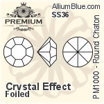 PREMIUM Round Chaton (PM1000) SS36 - Crystal Effect With Foiling