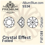 PREMIUM 33 Facets Chaton (PM1088) SS34 - Crystal Effect With Foiling