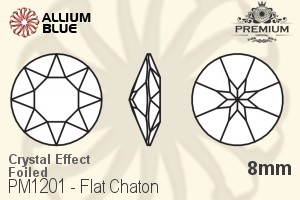 PREMIUM CRYSTAL Flat Chaton 8mm Crystal Moonlight F
