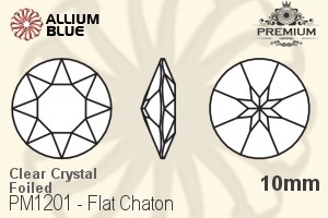 PREMIUM Flat Chaton (PM1201) 10mm - Clear Crystal With Foiling - Haga Click en la Imagen para Cerrar