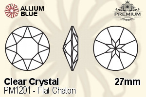 PREMIUM Flat Chaton (PM1201) 27mm - Clear Crystal