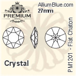 PREMIUM Flat Chaton (PM1201) 27mm - Clear Crystal