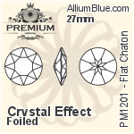 PREMIUM Flat Chaton (PM1201) 27mm - Crystal Effect With Foiling