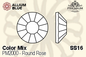PREMIUM Round Rose Flat Back (PM2000) SS16 - Color Mix - 關閉視窗 >> 可點擊圖片