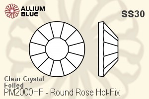 Premium Crystal Iron-On Rhinestone Hot-Fix SS30 - Clear Crystal With Foiling - 关闭视窗 >> 可点击图片