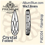 PREMIUM Raindrop Flat Back (PM2304) 10x2.8mm - Clear Crystal With Foiling