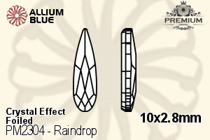 PREMIUM Raindrop Flat Back (PM2304) 10x2.8mm - Crystal Effect With Foiling - Haga Click en la Imagen para Cerrar