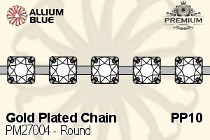 PREMIUM CRYSTAL Round Cupchain GLD PP10 Black Diamond