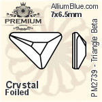 プレミアム Triangle Beta Flat Back (PM2739) 7x6.5mm - クリスタル 裏面フォイル