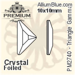 PREMIUM Triangle Gamma Flat Back (PM2740) 10x10mm - Clear Crystal With Foiling