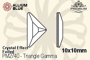 PREMIUM Triangle Gamma Flat Back (PM2740) 10x10mm - Crystal Effect With Foiling - Click Image to Close