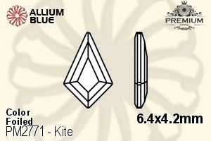 PREMIUM CRYSTAL Kite Flat Back 6.4x4.2mm Light Siam F
