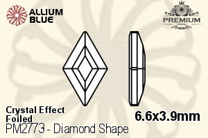 PREMIUM Diamond Shape Flat Back (PM2773) 6.6x3.9mm - Crystal Effect With Foiling - Haga Click en la Imagen para Cerrar