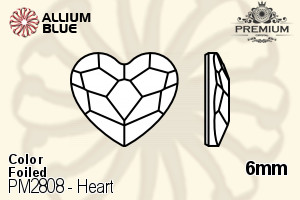 PREMIUM CRYSTAL Heart Flat Back 6mm Jonquil F