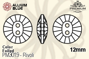 PREMIUM CRYSTAL Rivoli Sew-on Stone 12mm Black Diamond F