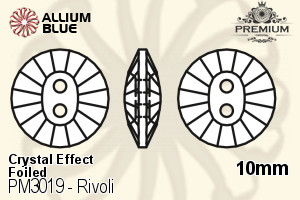 PREMIUM Rivoli Sew-on Stone (PM3019) 10mm - Crystal Effect With Foiling - Click Image to Close
