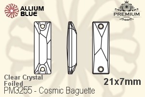 PREMIUM Cosmic Baguette Sew-on Stone (PM3255) 21x7mm - Clear Crystal With Foiling - 關閉視窗 >> 可點擊圖片