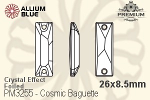 PREMIUM CRYSTAL Cosmic Baguette Sew-on Stone 26x8.5mm Crystal Aurore Boreale F