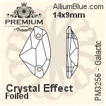 PREMIUM Galactic Sew-on Stone (PM3256) 14x9mm - Crystal Effect With Foiling
