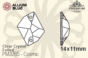 プレミアム Cosmic ソーオンストーン (PM3265) 14x11mm - クリスタル 裏面フォイル - ウインドウを閉じる