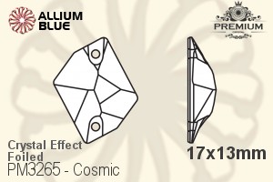 PREMIUM CRYSTAL Cosmic Sew-on Stone 17x13mm Crystal Metallic Silver F