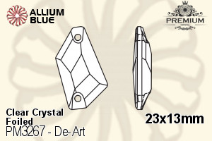 PREMIUM CRYSTAL De-Art Sew-on Stone 23x13mm Crystal F