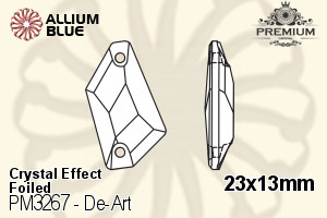 PREMIUM CRYSTAL De-Art Sew-on Stone 23x13mm Crystal Aurore Boreale F