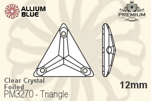 プレミアム Triangle ソーオンストーン (PM3270) 12mm - クリスタル 裏面フォイル - ウインドウを閉じる