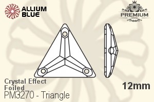 PREMIUM CRYSTAL Triangle Sew-on Stone 12mm Crystal Aurore Boreale F