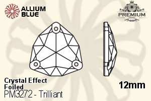 PREMIUM CRYSTAL Trilliant Sew-on Stone 12mm Crystal Violet Blue F