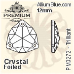 プレミアム Trilliant ソーオンストーン (PM3272) 12mm - クリスタル 裏面フォイル