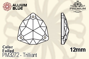 PREMIUM Trilliant Sew-on Stone (PM3272) 12mm - Color With Foiling - 关闭视窗 >> 可点击图片