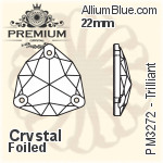 プレミアム Trilliant ソーオンストーン (PM3272) 22mm - クリスタル 裏面フォイル