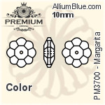 PREMIUM Margarita Sew-on Stone (PM3700) 10mm - Color