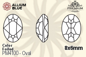 PREMIUM CRYSTAL Oval Fancy Stone 8x6mm Light Peach F