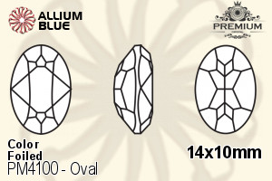 PREMIUM CRYSTAL Oval Fancy Stone 14x10mm Sapphire F