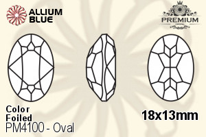 PREMIUM CRYSTAL Oval Fancy Stone 18x13mm Light Siam F