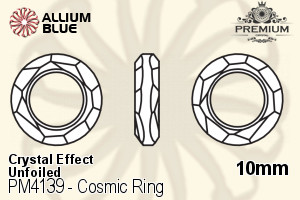 PREMIUM CRYSTAL Cosmic Ring Fancy Stone 10mm Crystal Silver Night