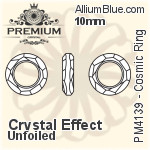 プレミアム Cosmic Ring ファンシーストーン (PM4139) 10mm - クリスタル エフェクト 裏面にホイル無し
