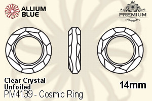 プレミアム Cosmic Ring ファンシーストーン (PM4139) 14mm - クリスタル 裏面にホイル無し