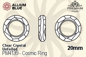 プレミアム Cosmic Ring ファンシーストーン (PM4139) 20mm - クリスタル 裏面にホイル無し - ウインドウを閉じる