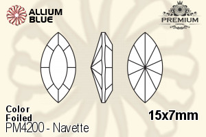 PREMIUM CRYSTAL Navette Fancy Stone 15x7mm Rose F