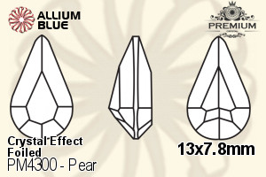PREMIUM CRYSTAL Pear Fancy Stone 13x7.8mm Crystal Vitrail Rose F