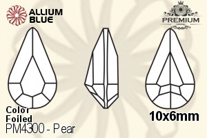 PREMIUM CRYSTAL Pear Fancy Stone 10x6mm Sapphire F