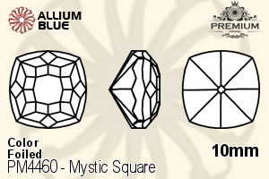 PREMIUM CRYSTAL Mystic Square Fancy Stone 10mm Sapphire F