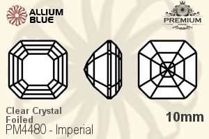 PREMIUM Imperial Fancy Stone (PM4480) 10mm - Clear Crystal With Foiling - Click Image to Close