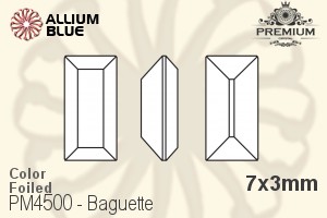 PREMIUM CRYSTAL Baguette Fancy Stone 7x3mm Topaz F