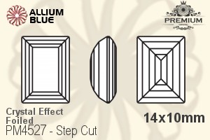 PREMIUM CRYSTAL Step Cut Fancy Stone 14x10mm Crystal Shimmer F